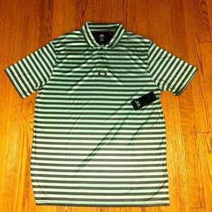 Oakley Men's Green Striped Polo Shirt